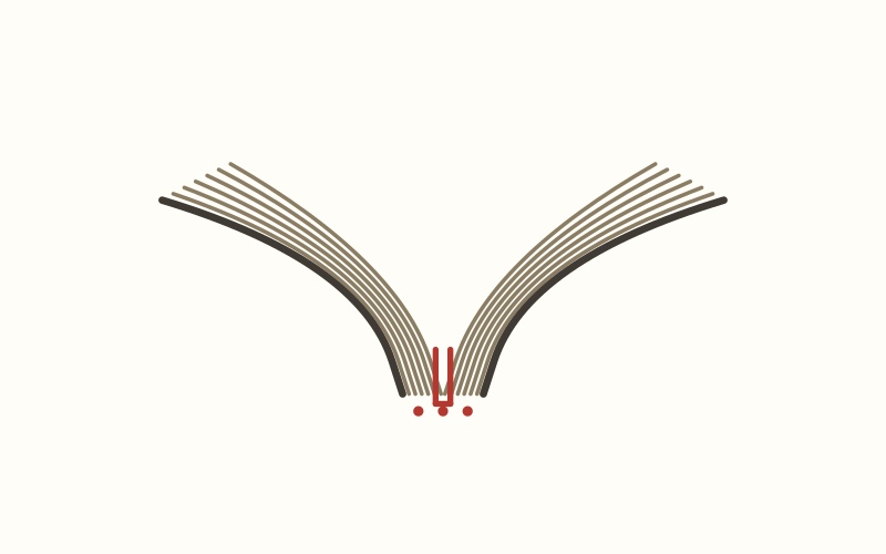 Japanese stab binding: Practical open state — pages open only partway near the stitched edge and do not lie flat